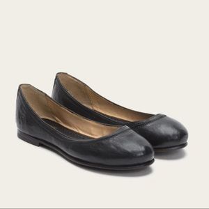 Frye | Carson Ballet Flat in Black Leather Size 6.5